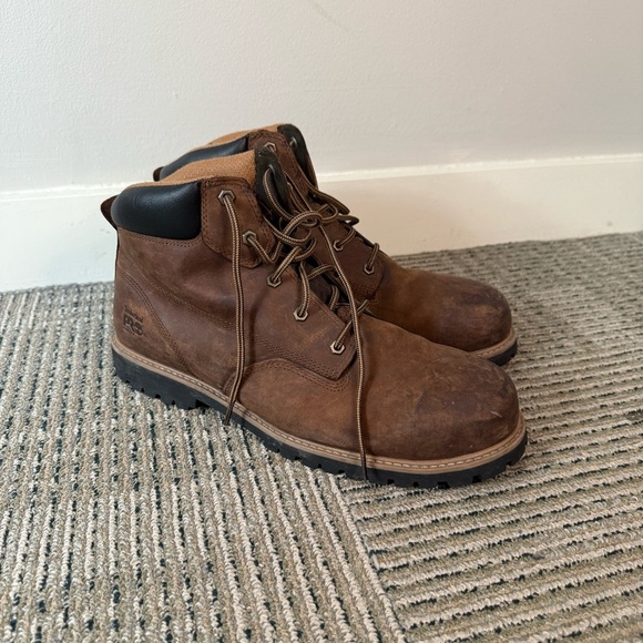 Timberland PRO Brown Leather Work Boots - Picture 1 of 8